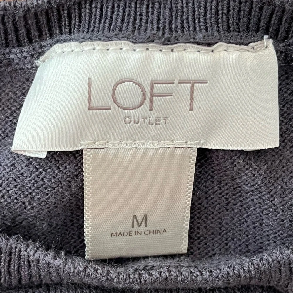 LOFT Striped Long Sleeve Sweater Size M